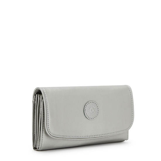 Kipling Money Land Metallic Snap Wallet Cüzdan Gümüş | TR 1036WN